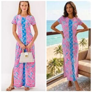 maxi dress with lemon print Sofia Embellished Puff Sleeve Maxi Dress